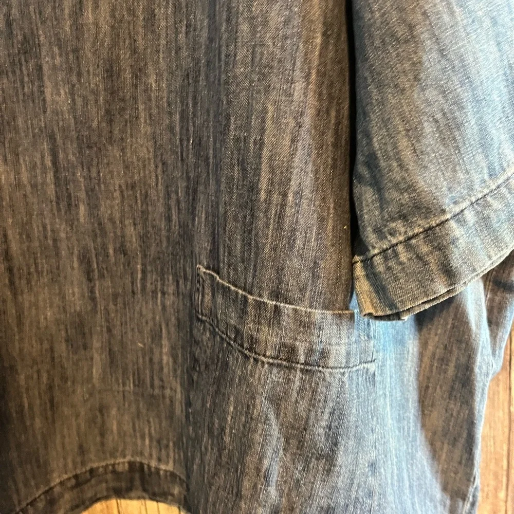 Eskandar Blue Denim Top - Picture 5 of 9